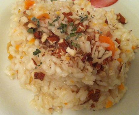 risotto carote e mandorle