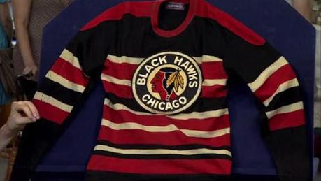 Maglia match-worn dei Chicago Blackhawks 1937-38 scoperta in tv