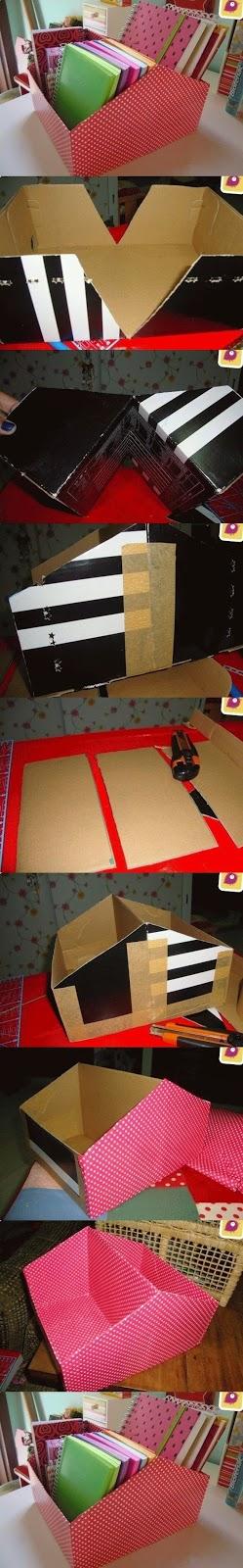Riciclare le scatole delle scarpe - Riciclo scatole - 14 tutorial dal web