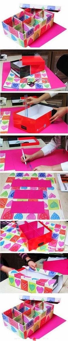 Riciclare le scatole delle scarpe - Riciclo scatole - 14 tutorial dal web