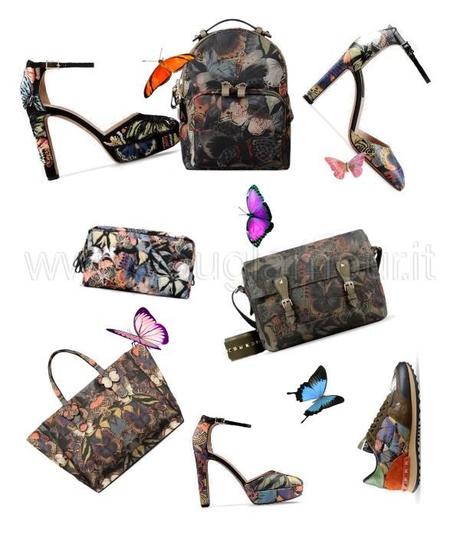 Valentino Camubatterfly scarpe e borse