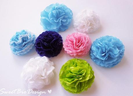 Tutorial: Mini Pompon di carta velina - Tissue paper Mini pompons