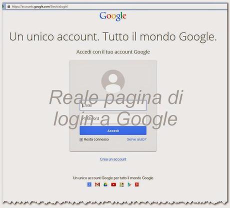 Ancora falsi account Google ai danni di utenti IT (16 ottobre)