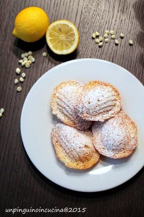 Madeleine al cioccolato bianco e limone