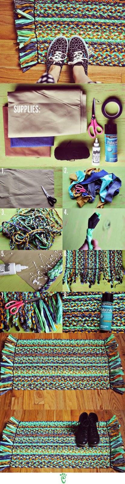 Tappeti fai da te - Come fare tappeti riciclando vecchie magliette