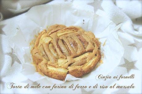 Torta di mele col Bimby con farina di farro e riso