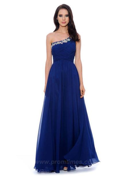 One Shoulder Sleeveless Floor-length Long Evening Dresses ED0209