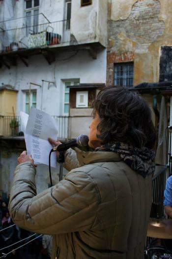 Lettura poetica dal balconcino