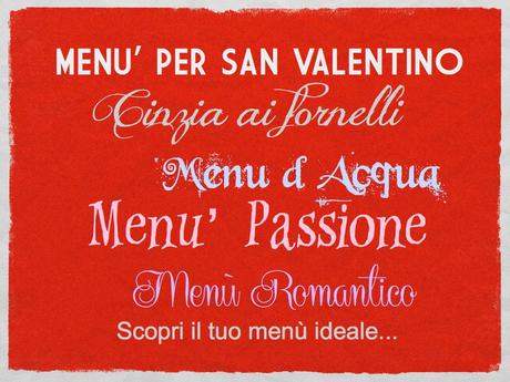 menù di san valentino 