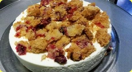 Crumble cheesecake con lamponi