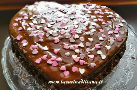 Torta al Cioccolato e Nutella Glassata per San Valentino.. Viva l'Amore Sempre...