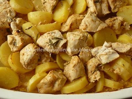 Pollo speziato con patate, al forno