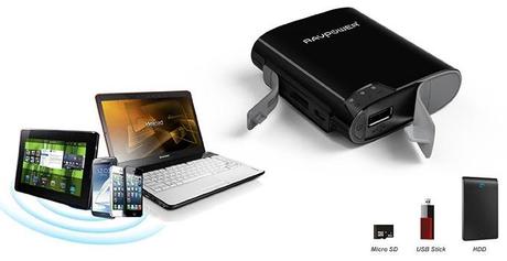 RavPower RP-WD02, la batteria che ricarica dispositivi, condivide file e reti Wi-Fi