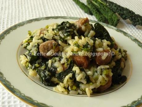 Risotto con salsiccia e cavolo nero