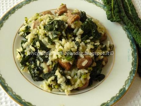 Risotto con salsiccia e cavolo nero