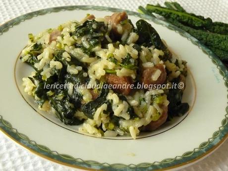 Risotto con salsiccia e cavolo nero