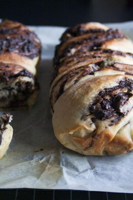 Babka con crema al cioccolato 