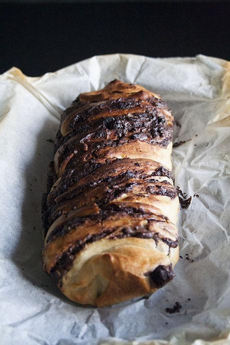 Babka con crema al cioccolato 