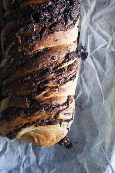 Babka con crema al cioccolato 