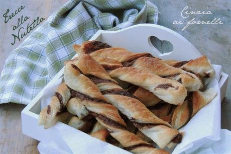 trecce di pasta sfoglia con nutella 