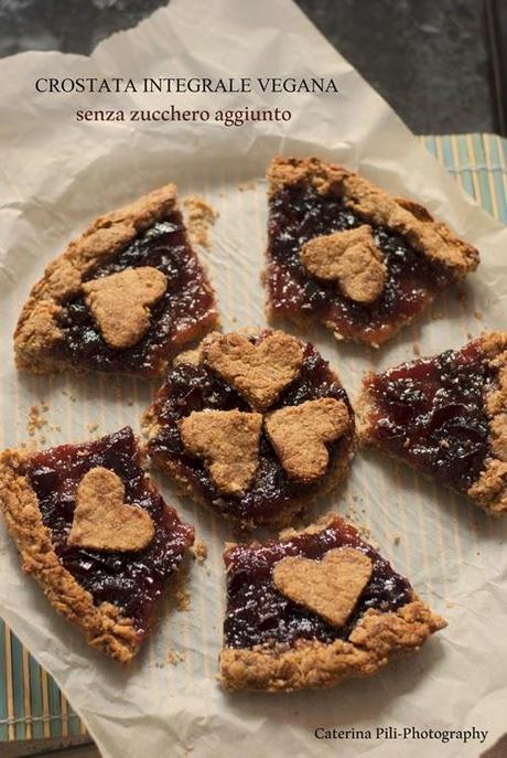 Crostata integrale vegana senza zucchero aggiunto