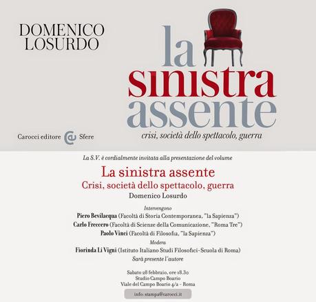 Alcuni appuntamenti con Domenico Losurdo a Napoli e a Roma dal 23 al 28 febbraio