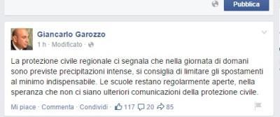 Siracusa: intensi temporali previsti per la giornata di martedì 17 febbraio, criticità arancione dalla Protezione Civile garozzo-maltempo 17 febbraio