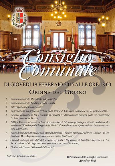 Il Consiglio Comunale del 19 febbraio 2015