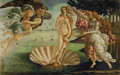 Schemi per il punto croce: La nascita di Venere - Botticelli -