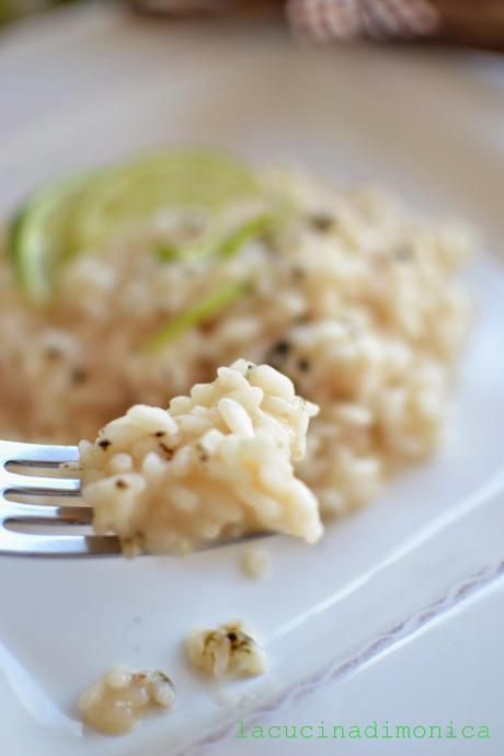 risotto al lime e liquirizia
