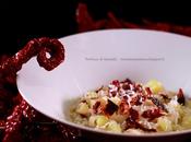 Pasta patate peperoni cruschi ricotta salata tepore, croccantezza gusto