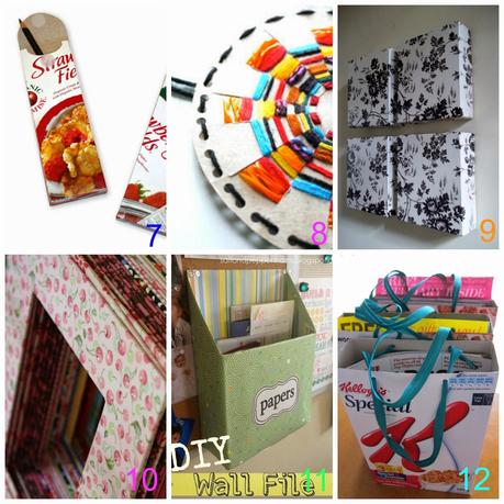 Riciclare le scatole dei cereali e della pasta - Riciclo scatole corn flakes - 12 tutorial semplici dal web