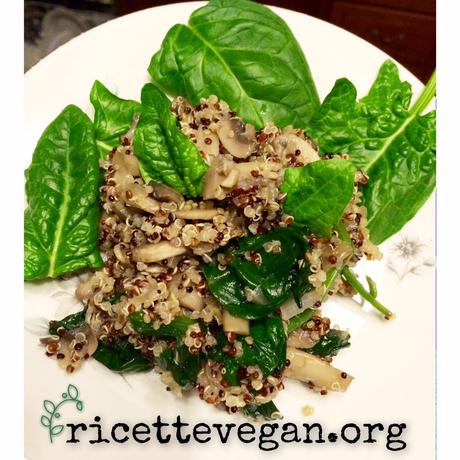 ricettevegan.org - quinoa spinaci e funghi