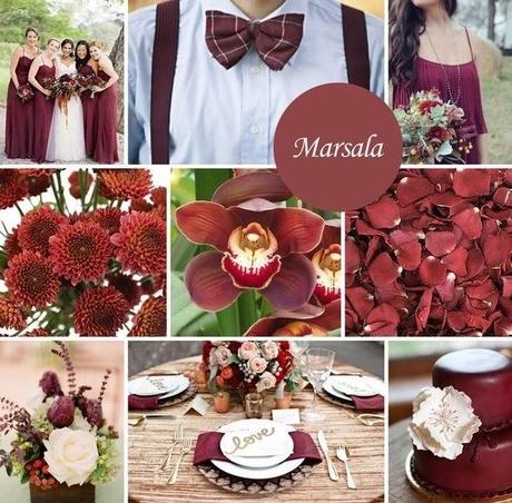 marsala colore del 2015, matrimonio a tema