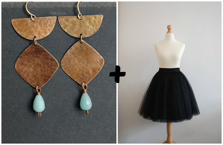 New aztec earrings in gold bronze, and Style tips