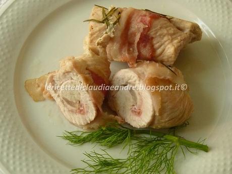 Rotolini di tacchino con pancetta affumicata, ricetta veloce