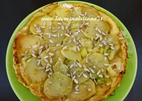 Torta Tatin salata di Patate e Porro