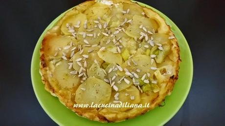 Torta Tatin salata di Patate e Porro