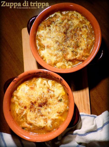 Zuppa gratinata di TRIPPA, CECI e cavolo