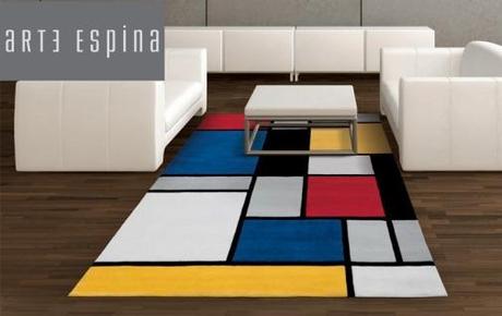 tappeto casa design disegno mondrian