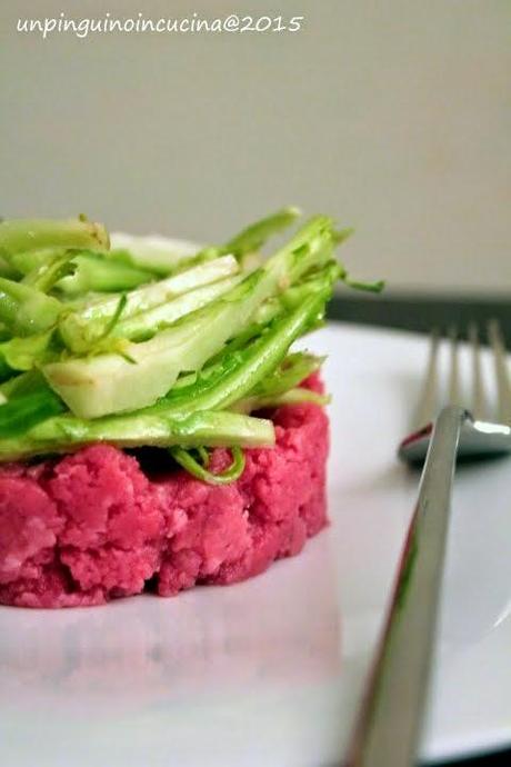 Tartare di manzo con puntarelle alla romana