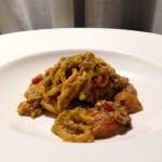 Chitarra all’uovo con pesto di pistacchio e pomodoro