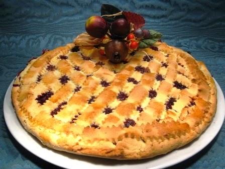 Crostata con composta di prugne ramassin e...