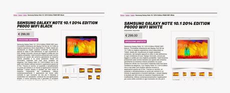 Promozione Samsung Galaxy Note 10.1 2014 a 299 euro da Glistockisti.it