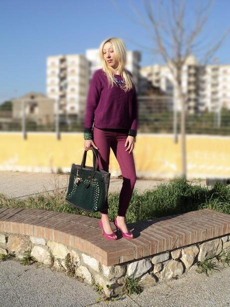 Radiant Orchid & Emerald Green Winter Look – Fecbek Sweater