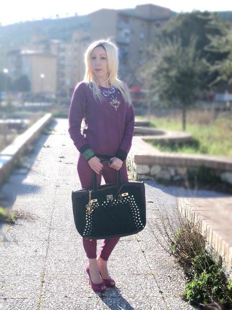 Radiant Orchid & Emerald Green Winter Look – Fecbek Sweater