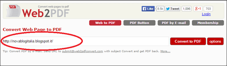 Come convertire Gratis una pagina Web in PDF e scaricarla