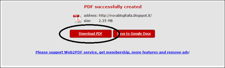 Come convertire Gratis una pagina Web in PDF e scaricarla