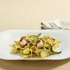 |⇨ Tagliatelle con capesante e pepe rosa al Greco di Tufo