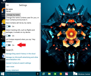 Hey Cortana Windows 10 abilitare